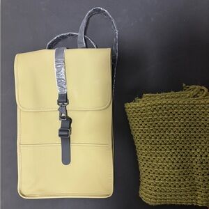 Rains mini khaki backpack